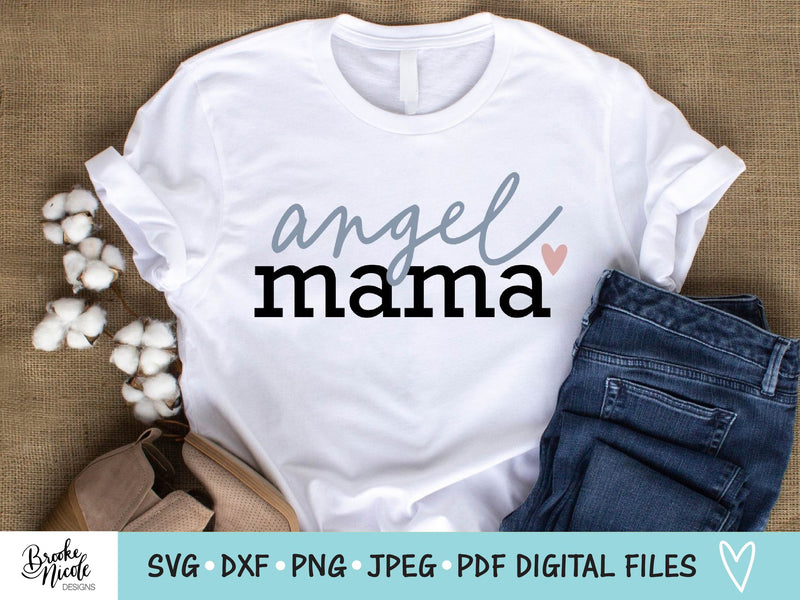 Angel Mama SVG Cut File | Christian shirt SVG | png | jpeg | dxf ...