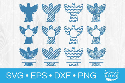 Angel Monogram Bundle SVG SavanasDesign 