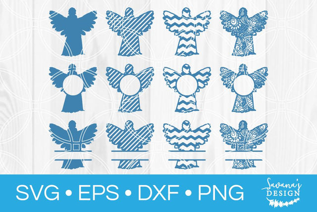 Angel Monogram Bundle SVG SavanasDesign 