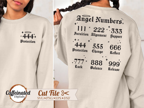 Angel Numbers SVG, PNG SVG Caffeinated SVGs 