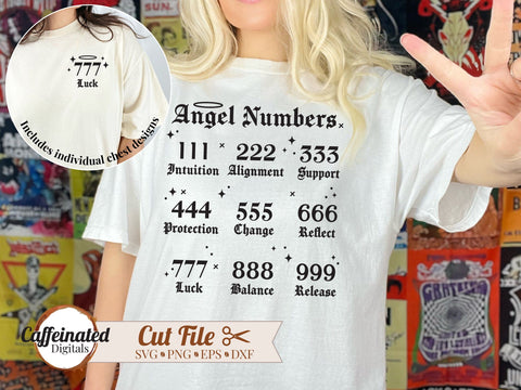 Angel Numbers SVG, PNG SVG Caffeinated SVGs 