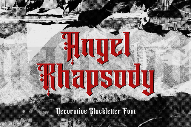 Angel Rhapsody - Blackletter Decorative Font Font StringLabs 