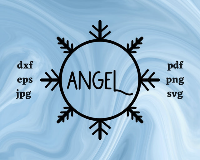 Angel Snowflake SVG Cut File SVG Northern Light SVG 