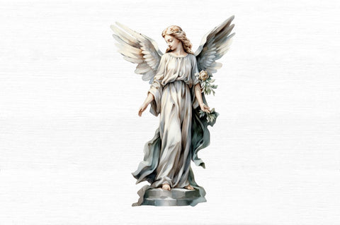 Angel Statue Watercolor Clipart Sublimation Regulrcrative 