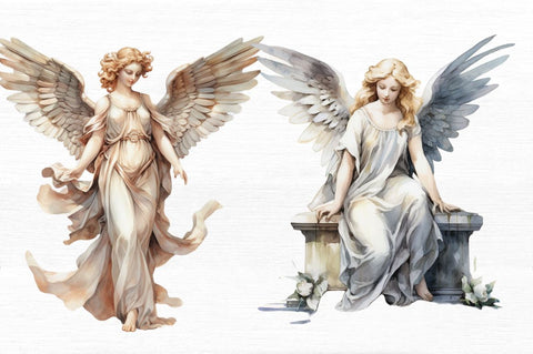 Angel Statue Watercolor Clipart Sublimation Regulrcrative 