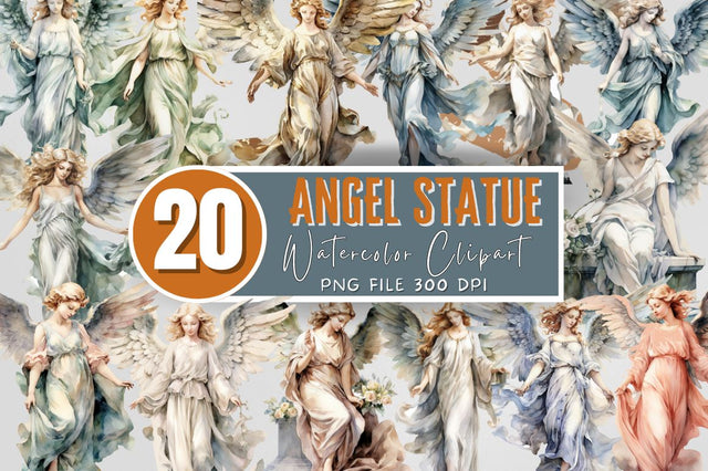Angel Statue Watercolor Sublimation, Sublimation Regulrcrative 