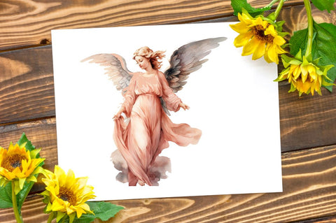 Angel Statue Watercolor Sublimation, Sublimation Regulrcrative 
