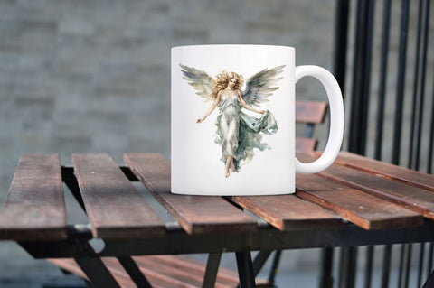 Angel Statue Watercolor Sublimation, Sublimation Regulrcrative 