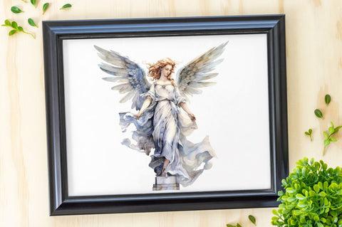 Angel Statue Watercolor Sublimation, Sublimation Regulrcrative 