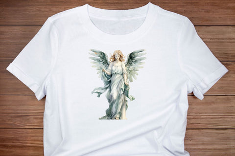 Angel Statue Watercolor Sublimation, Sublimation Regulrcrative 