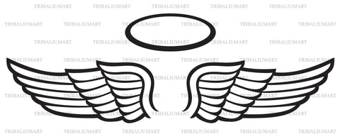 Angel wings and halo SVG TribaliumArtSF 