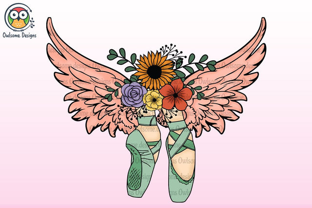 Angel Wings Ballet Shoes Sublimation Sublimation LAM HOANG THUY 