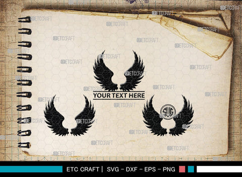 Angel Wings Silhouette, Angel Wings SVG, Angel Svg, Wings Svg, Halo Angel Svg, Angel Wings Bundle, SB00179 SVG ETC Craft 