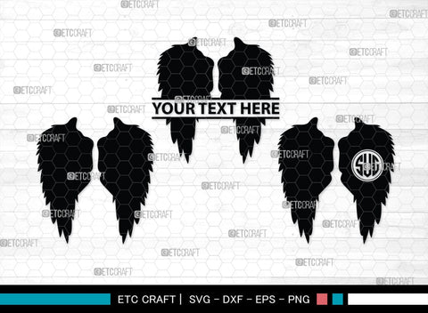 Angel Wings Silhouette, Angel Wings SVG, Angel Svg, Wings Svg, Halo Angel Svg, Angel Wings Bundle, SB00179 SVG ETC Craft 