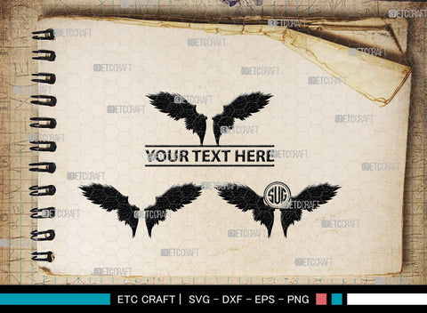 Angel Wings Silhouette, Angel Wings SVG, Angel Svg, Wings Svg, Halo Angel Svg, Angel Wings Bundle, SB00179 SVG ETC Craft 