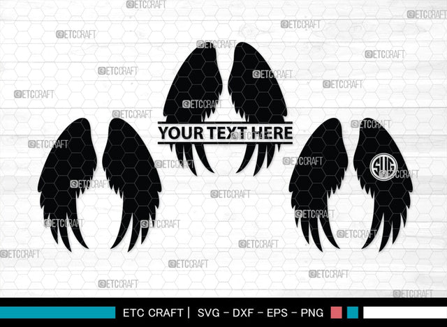 Angel Wings Silhouette, Angel Wings SVG, Angel Svg, Wings Svg, Halo Angel Svg, Angel Wings Bundle, SB00179 SVG ETC Craft 