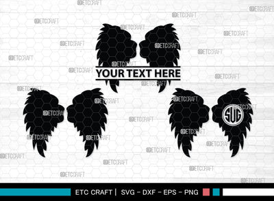 Angel Wings Silhouette, Angel Wings SVG, Angel Svg, Wings Svg, Halo Angel Svg, Angel Wings Bundle, SB00179 SVG ETC Craft 