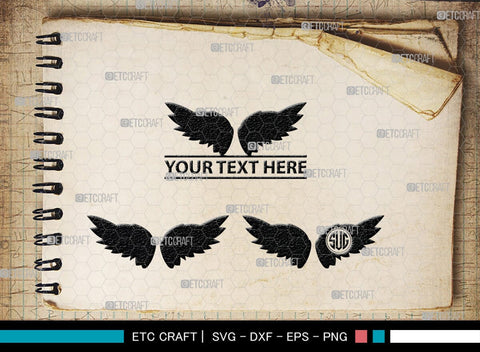 Angel Wings Silhouette, Angel Wings SVG, Angel Svg, Wings Svg, Halo Angel Svg, Angel Wings Bundle, SB00179 SVG ETC Craft 