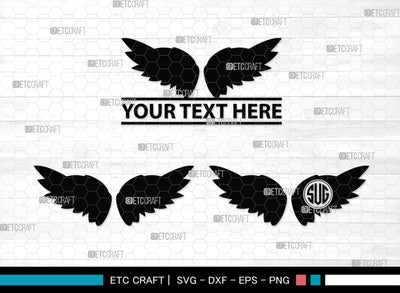 Angel Wings Silhouette, Angel Wings SVG, Angel Svg, Wings Svg, Halo Angel Svg, Angel Wings Bundle, SB00179 SVG ETC Craft 