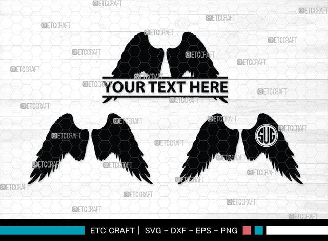 Angel Wings Silhouette, Angel Wings SVG, Angel Svg, Wings Svg, Halo Angel Svg, Angel Wings Bundle, SB00179 SVG ETC Craft 