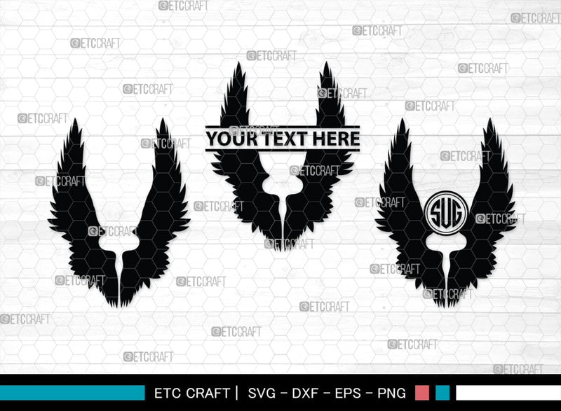 Angel Wings Silhouette, Angel Wings SVG, Angel Svg, Wings Svg, Halo Angel Svg, Angel Wings Bundle, SB00179 SVG ETC Craft 