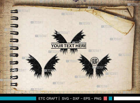 Angel Wings Silhouette, Angel Wings SVG, Angel Svg, Wings Svg, Halo Angel Svg, Angel Wings Bundle, SB00179 SVG ETC Craft 