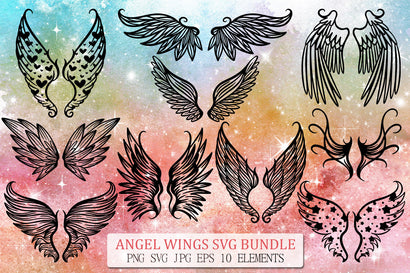 Angel Wings SVG Bundle | Memorial designs | In loving memory Designs SVG Pfiffen's World 