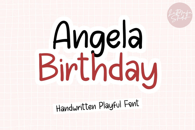 Angela Birthday Font Afandi Studio 