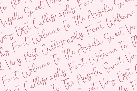 Angela Sweet - Beautiful Calligraphy Font Font Illushvara Design 
