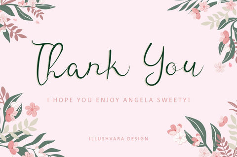 Angela Sweet - Beautiful Calligraphy Font Font Illushvara Design 
