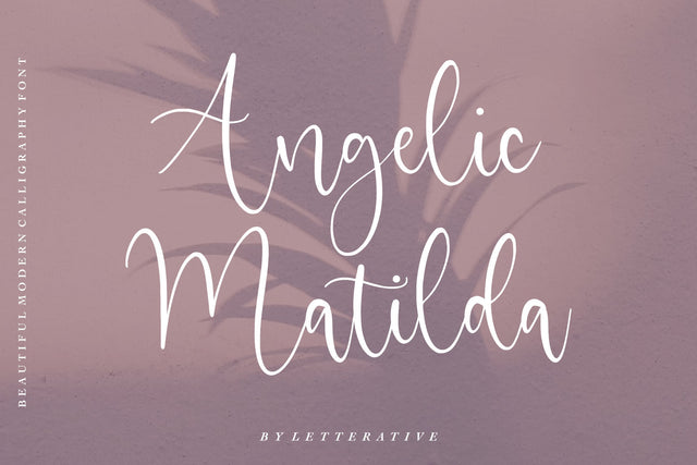 Angelic Matilda Beautiful Modern Calligraphy Font Font Letterative 