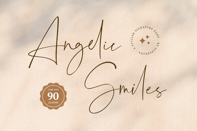 Angelic Smiles - Stylish Signature Font Font Alpaprana Studio 
