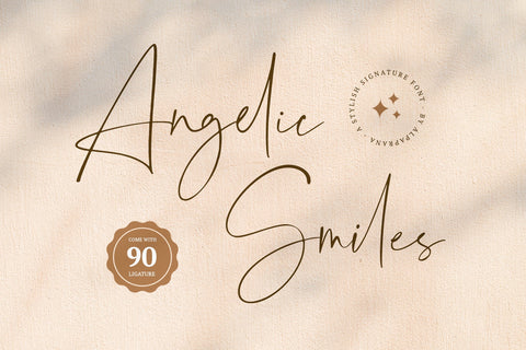 Angelic Smiles - Stylish Signature Font Font Alpaprana Studio 