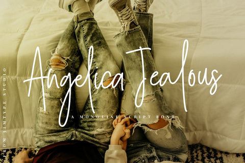 Angelica Jealous | Monoline Style Font Jimtype Studio 