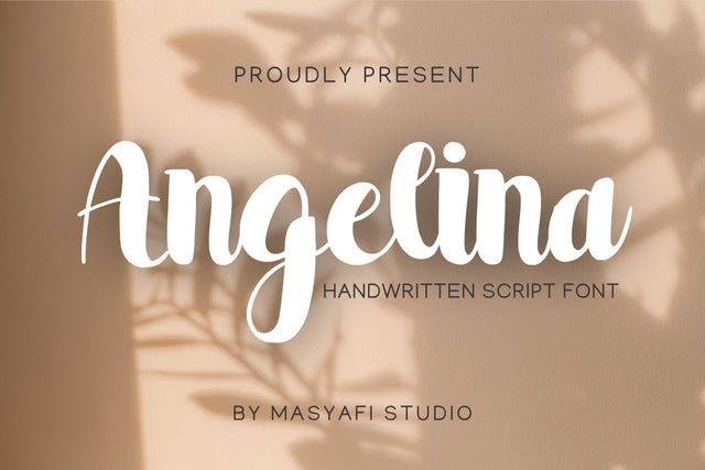 Angelina - Modern Handwritten Font Font Masyafi Studio 