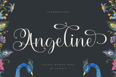Angeline - Lovely Script Font Font Typobia 