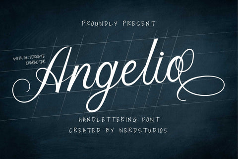 Angelio Handlettering Font Font nearzz 