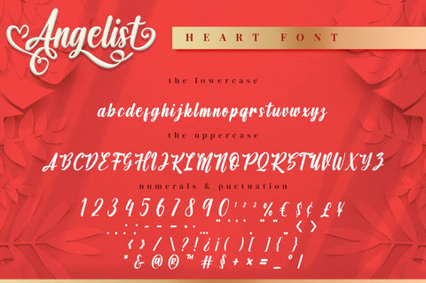 Angelist - Heart Font Font Ibey Design 