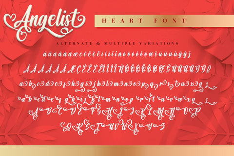 Angelist - Heart Font Font Ibey Design 