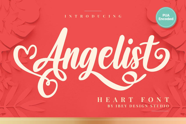 Angelist - Heart Font Font Ibey Design 