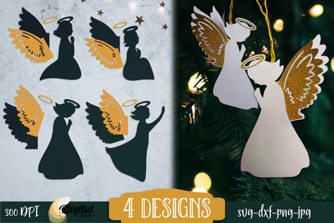 Angels | Layered Christmas Angels | Nativity | Paper Angels SVG Evgenyia Guschina 