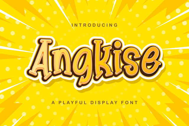 Angkise - Playful Display Font Font StringLabs 