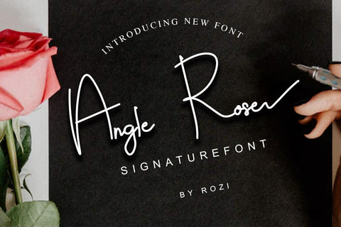 Angle Rose Font twinletter 