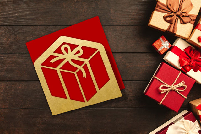 Angled Gift Box Papercut Card SVG SVG Risa Rocks It 