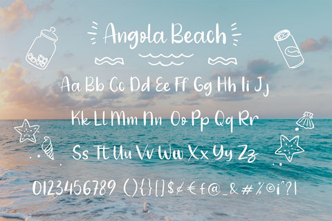 Angola Beach Font Mozarella 