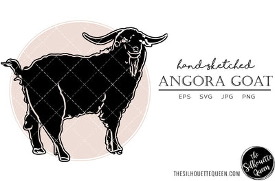 Angora Goat Sketch Vector SVG Loveleen Kaur 