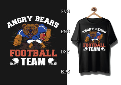 Angry Bears Football Team Svg, Football Season Svg, Football Team Svg, American Football Team Svg SVG DesignTShirt 