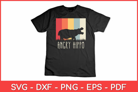Angry Hippo - Vintage Hippopotamus Svg Design SVG artprintfile 