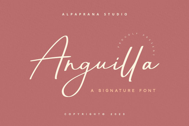 Anguilla - Signature Font Font Alpaprana Studio 