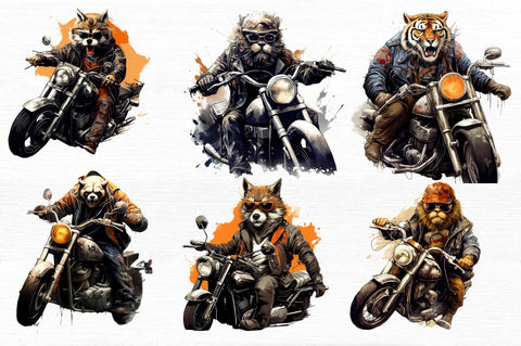 Animal Biker Clipart Sublimation Regulrcrative 